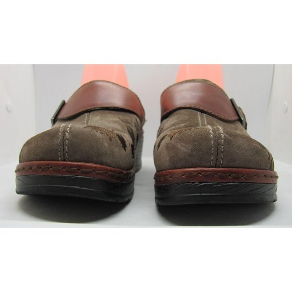 Klogs Leather Austin Clog Taupe Suede Tapestry USA - Picture 4 of 12